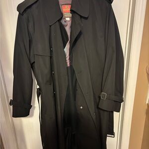 Moore Black Men's Trench Coat